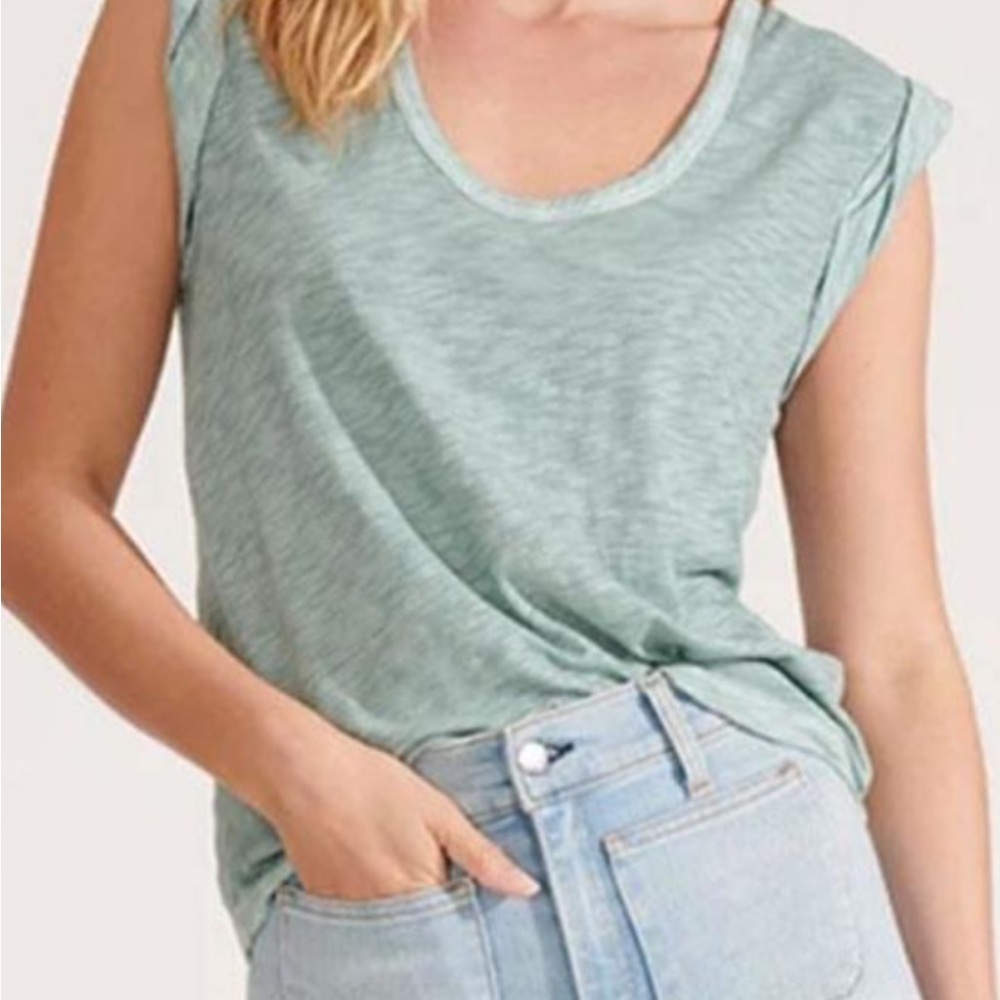 Veronica Beard Arion muscle tee gray